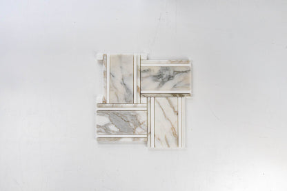 Venti Bacon - Calacatta Gold Polished + Thassos Honed